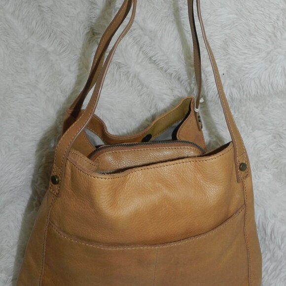 American Leather Liberty Leather Shoulder Bag Coffee Latte Smooth🆕 FAST😮💨⚡🚚 - Picture 4 of 16